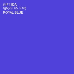 #4F41DA - Royal Blue Color Image